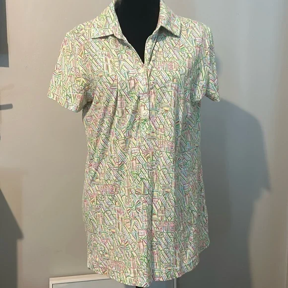 Lily Pulitzer large 3/4 button down F - Picture 1 of 8